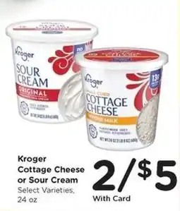 Kroger Kroger Cottage Cheese or Sour Cream offer