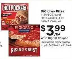 Kroger DiGiorno Pizza or Hot Pockets offer
