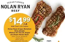 Kroger Nolan Ryan Angus Boneless Strip Steaks offer