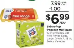 Kroger SkinnyPop Popcorn Multipack or Happy Egg Free Range Eggs offer