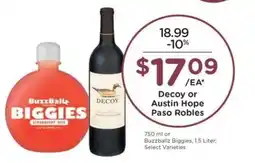 Kroger Decoy or Austin Hope Paso Robles offer