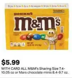 CVS M&M's Sharing or Mars chocolate minis offer