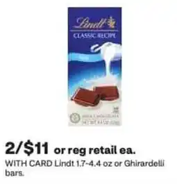 CVS Lindt or Ghirardelli bars offer