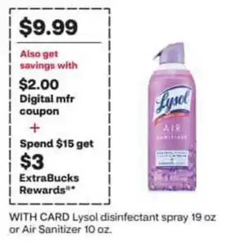 CVS Lysol disinfectant spray offer