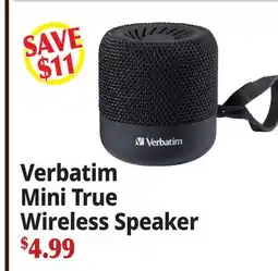 Ocean State Job Lot Verbatim Mini True Wireless Speaker offer