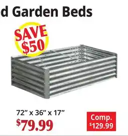 Ocean State Job Lot Arrow Galvanized Metal Raised Garden Beds offer