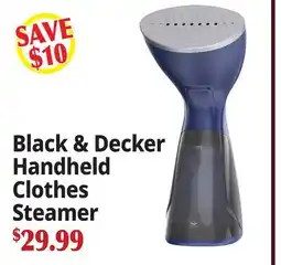 Ocean State Job Lot Black & Decker Handheld Clothes Steamer offer