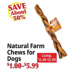 Ocean State Job Lot Natural Farm Chews for Dogs offer