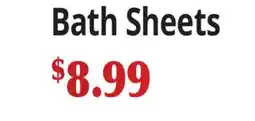 Ocean State Job Lot Bath Sheets offer