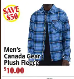 Ocean State Job Lot Men's Canada Gear Plush Fleece offer