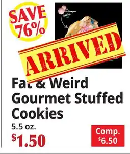 Ocean State Job Lot Fat & Weird Gourmet Stuffed Cookies offer