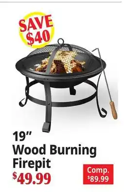 Ocean State Job Lot 19 Wood Burning Firepit offer