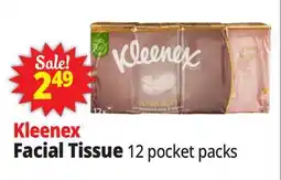 Ocean State Job Lot Kleenex Ultra Soft Pocket Pack Face Tissues 12 Count offer