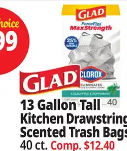 Ocean State Job Lot 13 Gallon Tall Kitchen Drawstring Scented Trash Bags offer