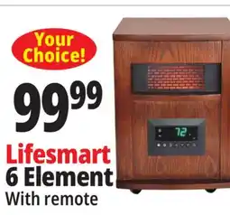 Ocean State Job Lot Lifesmart 6 Element Wood Cabinet Infrared Heater offer