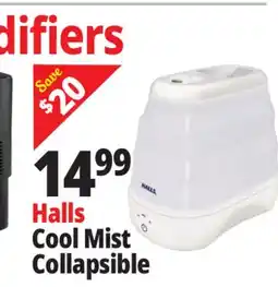 Ocean State Job Lot Halls Cool Mist Collapsible offer