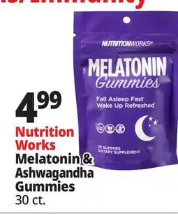 Ocean State Job Lot Nutrition Works Melatonin & Ashwagandha Gummies offer