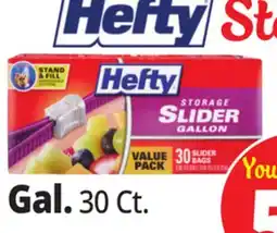 Ocean State Job Lot Hefty Storage Gallon Slider Bags 30 Count offer