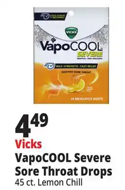 Ocean State Job Lot Vicks VapoCOOL Severe Sore Throat Drops offer