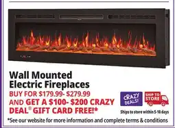 Ocean State Job Lot Naomi Home 40 Wall Mounted Electric Fireplace Black offer