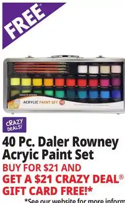 Ocean State Job Lot 40 Pc. Daler Rowney Acryic Paint Set offer