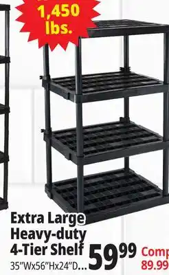 Ocean State Job Lot Extra Large Heavy Duty 4 Shelf offer