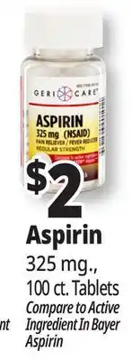 Ocean State Job Lot Aspirin offer