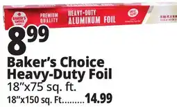 Ocean State Job Lot Baker's Choice Premium Quality Heavy-Duty Aluminum Foil 75' offer
