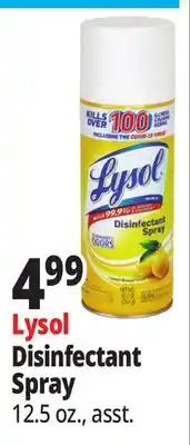 Ocean State Job Lot Lysol Crisp Linen Disinfectant Spray 12.5 oz offer