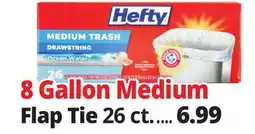 Ocean State Job Lot 8 Gallon Medium Flap Tie 26 ct offer