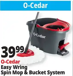 Ocean State Job Lot O-Cedar Microfiber Easywring Spin Mop & Bucket offer