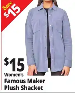 Ocean State Job Lot Women's Famous Maker Plush Shacket offer