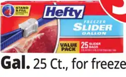 Ocean State Job Lot Hefty Freezer Gallon Slider Bags 25 Count offer