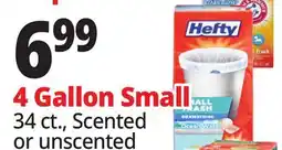 Ocean State Job Lot Hefty Small Trash Ocean Water 4 Gallon Trash Bags 34 Count offer