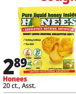 Ocean State Job Lot Honees Honey Lemon Menthol Eucalyptus Cough Drops 20 Count offer