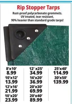 Ocean State Job Lot Rip Stopper Tarps offer