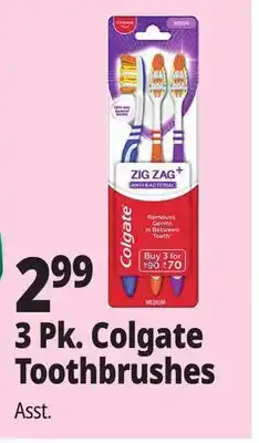 Ocean State Job Lot 3 Pk. Colgate Toothbrushes offer