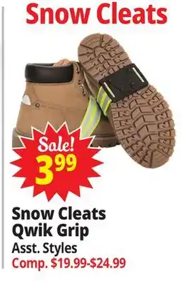 Ocean State Job Lot Snow Cleats Qwik Grip offer