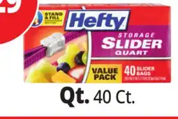 Ocean State Job Lot Hefty Storage Quart Slider Bags 40 Count offer