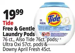 Ocean State Job Lot Tide Pods Free & Gentle Laundry Detergent Pacs 76 Count offer