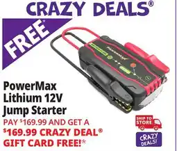 Ocean State Job Lot PowerMax Lithium 12V Jump Starter offer