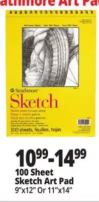 Ocean State Job Lot Strathmore 300 Series 9 x 12 Spiral Sketch Pad 100 Sheets offer