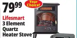Ocean State Job Lot Lifesmart Infrared 3-Element Quartz Stove Heater offer