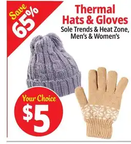 Ocean State Job Lot Heat Trendz Men's Heat Zone Thermal Gloves offer