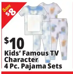 Ocean State Job Lot Kids' Famous TV Character 4 Pc. Pajama Sets offer
