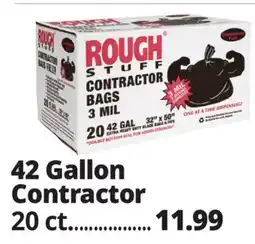 Ocean State Job Lot Rough Stuff 42 Gal Contractor Trash Bags 20 Count offer