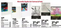 Ocean State Job Lot Marseille Studio Art Canvas & Pads offer