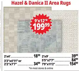 Ocean State Job Lot Hazel & Danica II Area Rugs offer