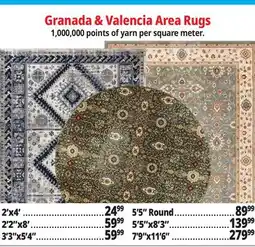 Ocean State Job Lot Granada & Valencia Area Rugs offer