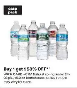 CVS Natural spring water offer